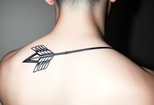 Arrow addiction fighting through obstacles tattoo idea