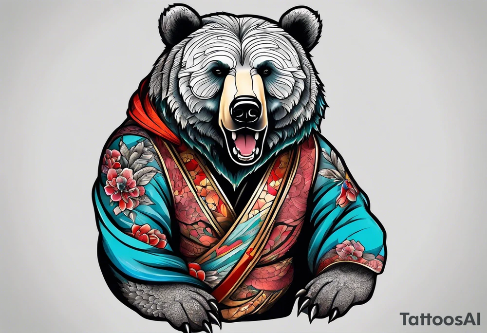 Dancing bear tattoo idea