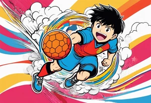Captain Tsubasa and ball tattoo idea