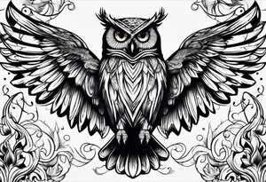 owl with a sheet over its head like a ghost tattoo idea
