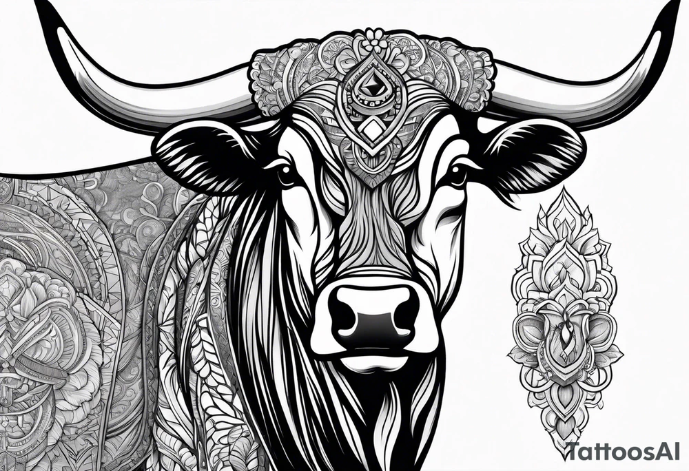 Brahma bull tattoo idea