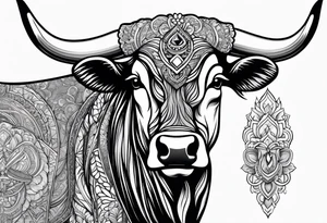 Brahma bull tattoo idea