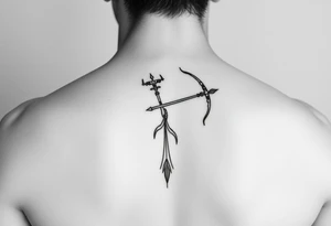 male, Sagittarius, minimalistic in the arm tattoo idea