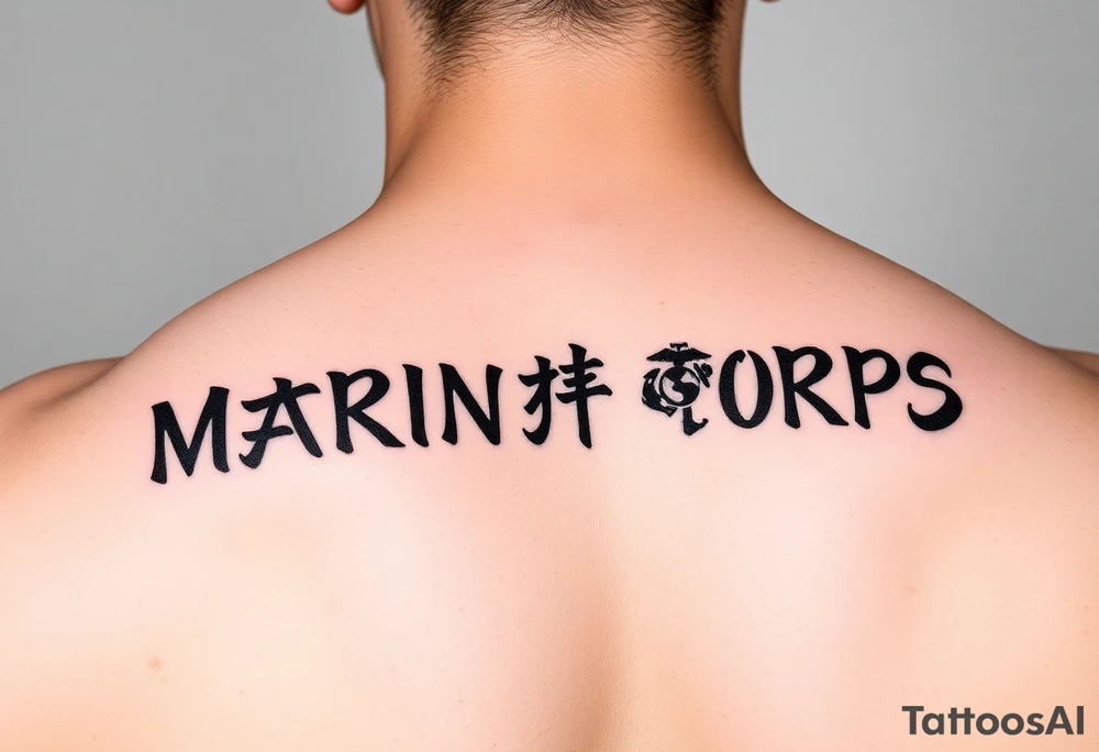 Republic of Korea
                Marine Corps
lettering to arm tattoo idea