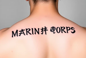 Republic of Korea
                Marine Corps
lettering to arm tattoo idea