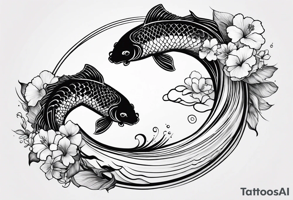 enso and koi tattoo idea