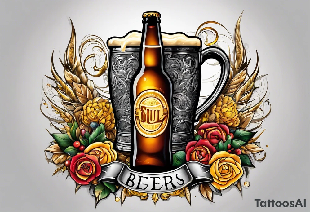 sull with beer tattoo idea