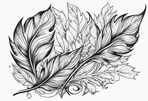 Leaves swirling in the wind tattoo idea