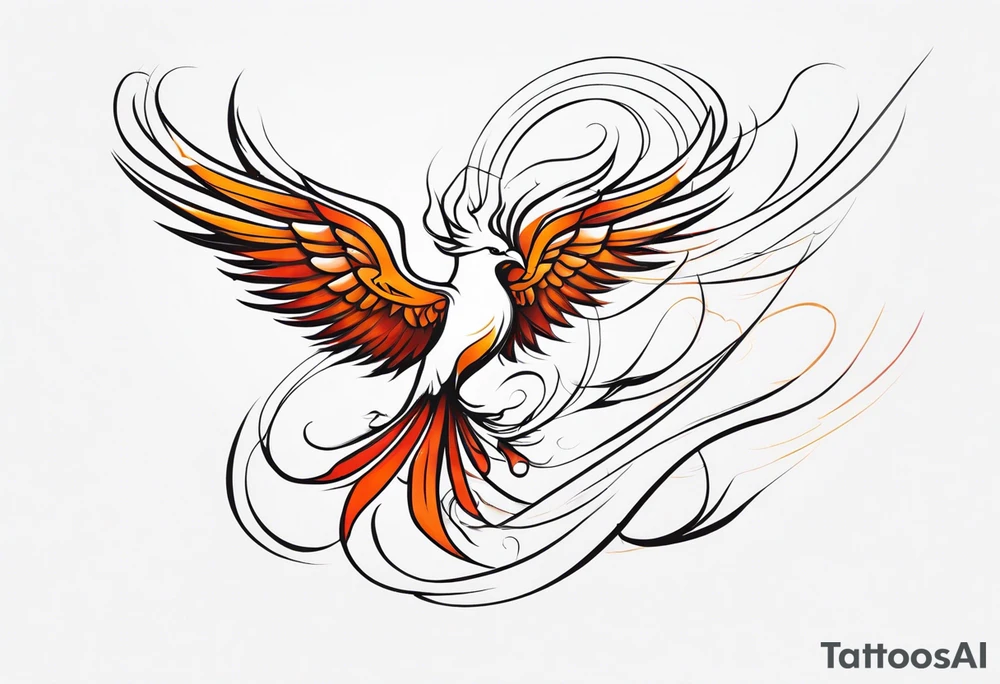 phoenix being reborn tattoo idea