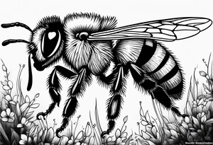 bumble bee tattoo idea