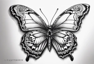 Powerful butterfly, stealth tattoo idea