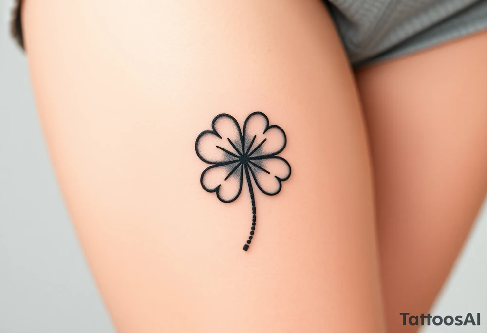 four leaf clover tattoo idea
