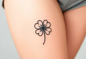 four leaf clover tattoo idea