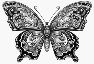 Butterfly with mainboard tattoo idea