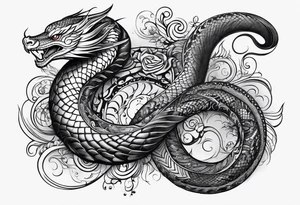 serpent tail tattoo idea