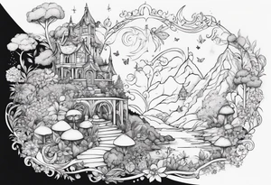 fairy land tattoo idea