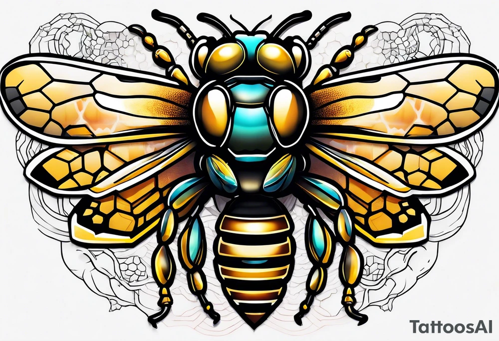 honey bee hive tattoo idea