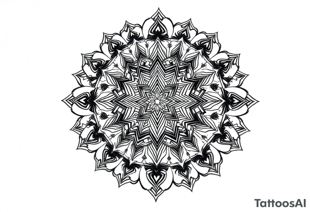 intricate mandala with sacred geometry and cosmic elements tattoo idea intricate mandala with sacred geometry and cosmic elements tattoo idea
