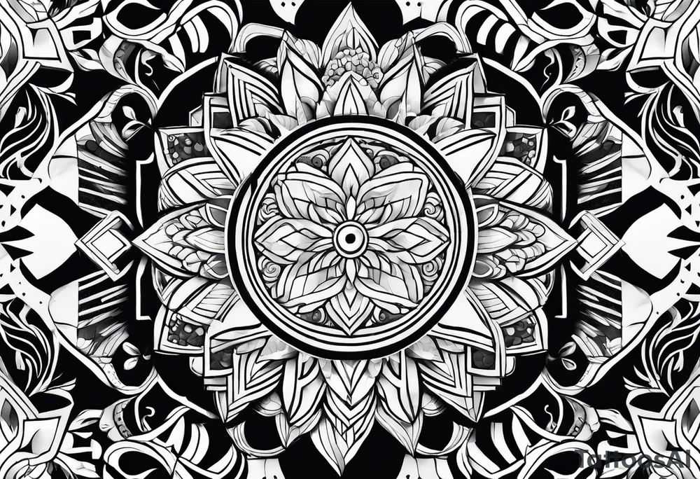 Geometric pattern tattoo idea