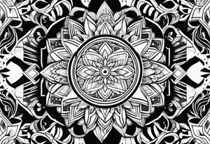 Geometric pattern tattoo idea