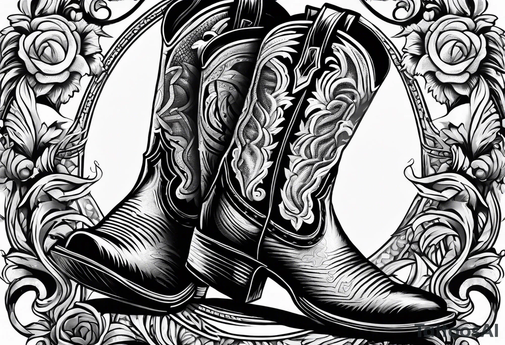 cowboy boot crushing a snake tattoo idea