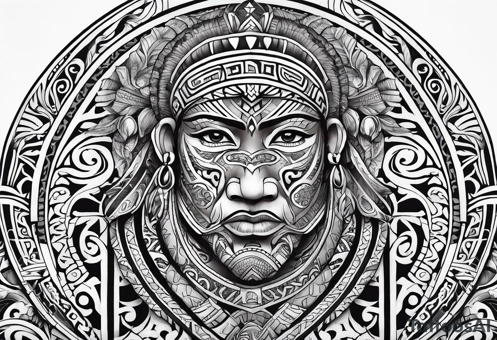 maori full arm tattoo idea
