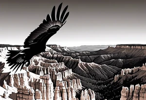 Forearm vertical, bryce canyon national park,  California condor tattoo idea