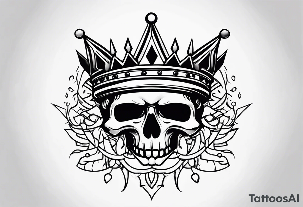 A pointy evil crown tattoo idea