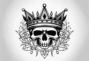 A pointy evil crown tattoo idea