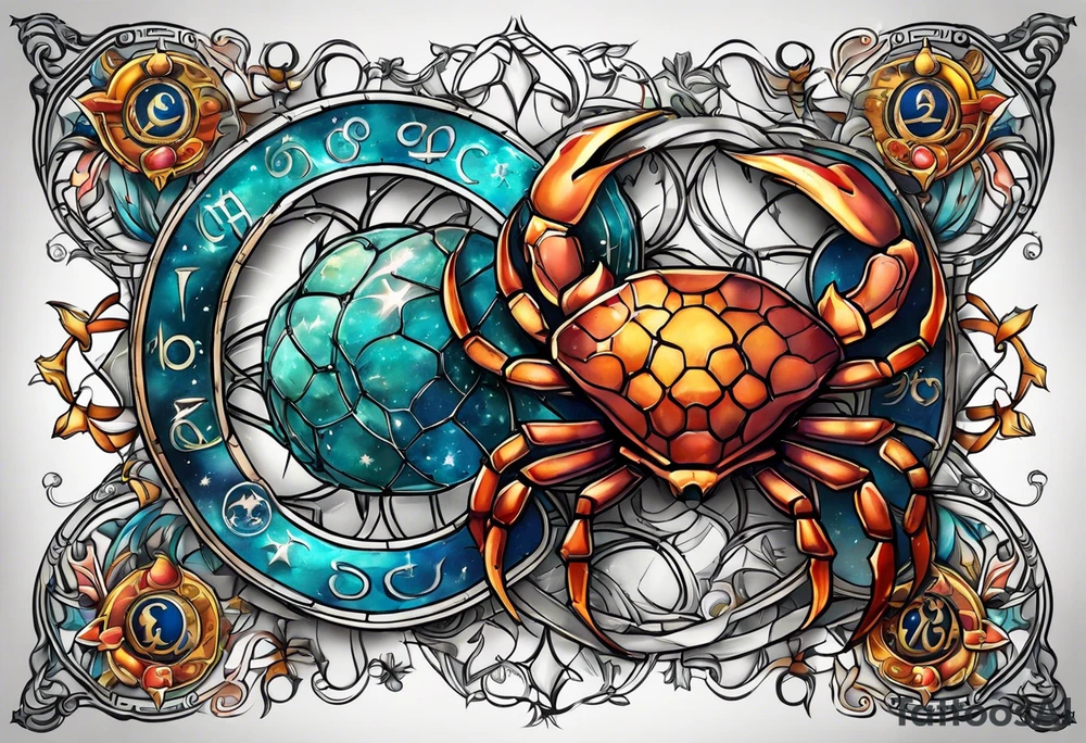 Zodiac cancer tattoo idea