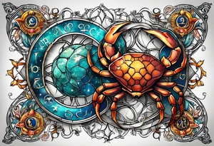 Zodiac cancer tattoo idea