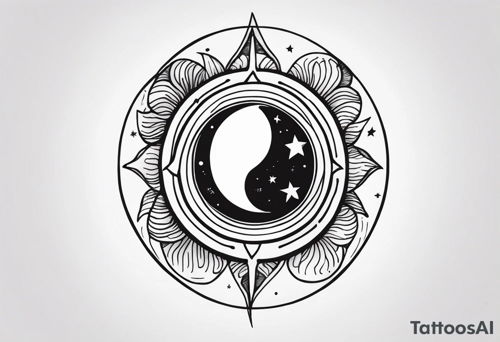 With all my heart and all my soul to the end of the universe To infinity and beyond. sun and moon tattoo idea