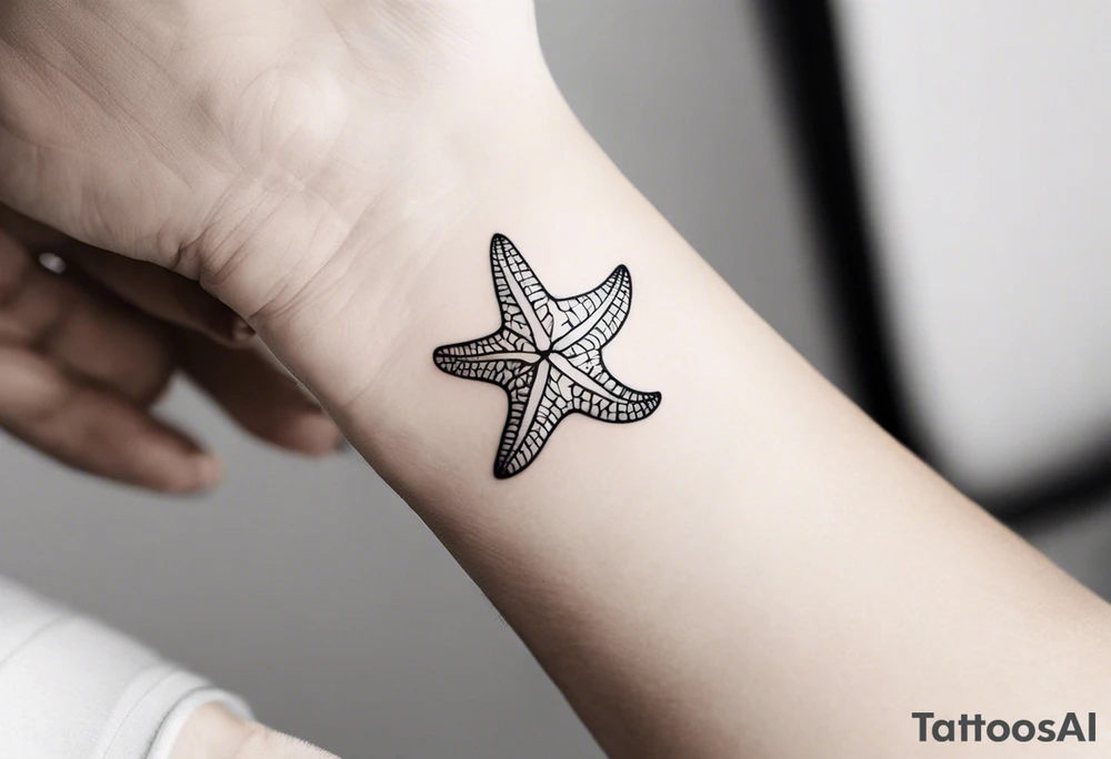 Dainty and delicate Shell/starfish wrist tattoo tattoo idea Dainty and delicate Shell/starfish wrist tattoo tattoo idea