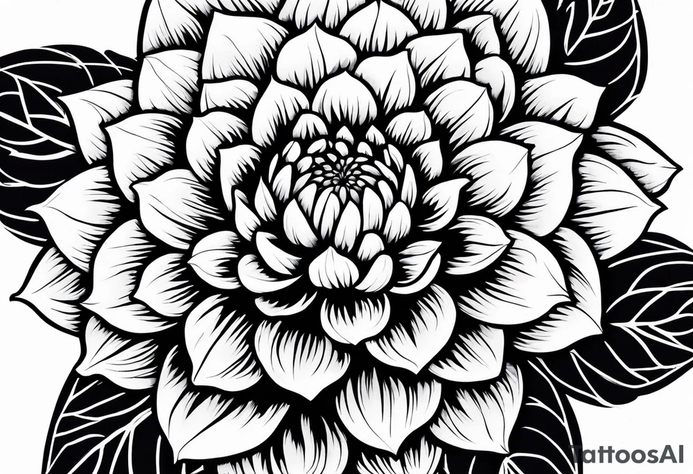 Dahlia tattoo idea