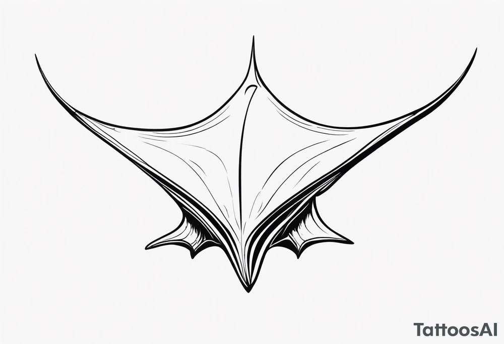 Manta ray swimming tattoo idea
