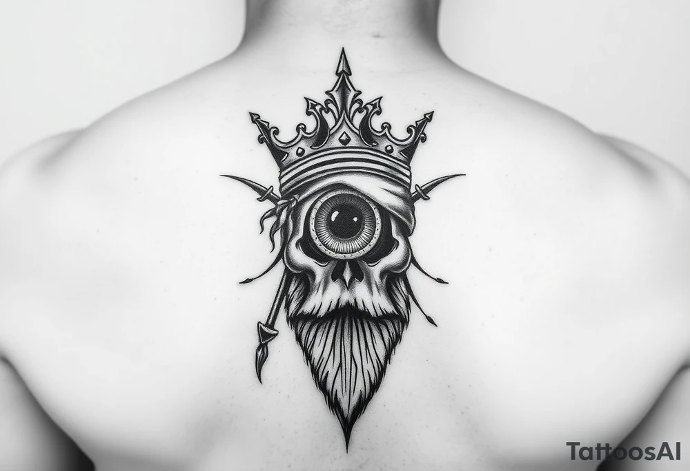 The saying "In the land of the blind, the one eyed man is king". I want to incorporate this saying into a relevant and unique design or tattoo idea. Some inspiration that I like are: Pirate theme, Roman Empire theme, Fantasy King Era theme, Futuristic/Cyberpunk theme. tattoo idea