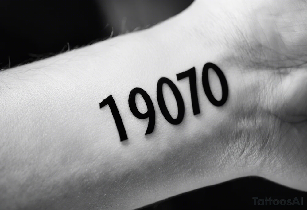 "1970" wrist tattoo tattoo idea