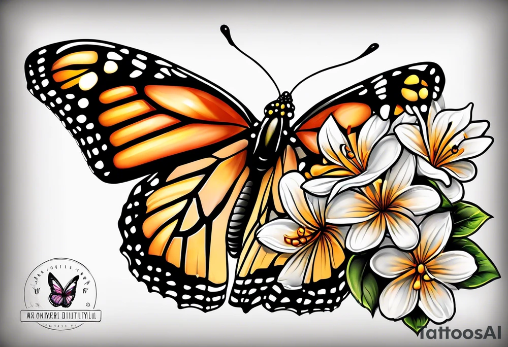 Monarch butterfly tattoo idea
