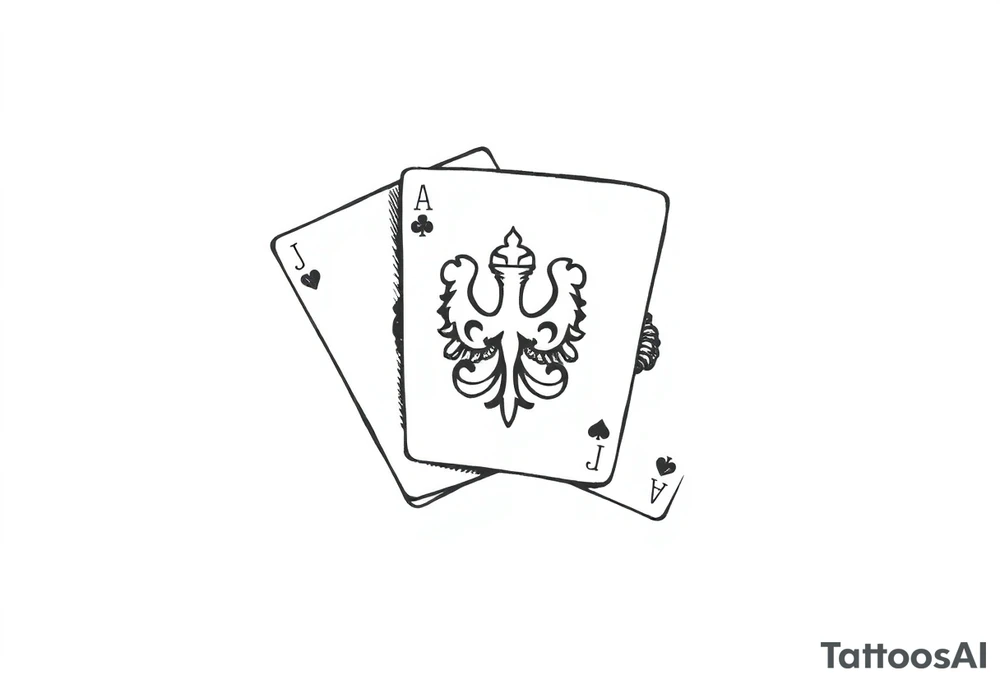 Poland symbol and poker cards Add casino money to it. tattoo idea