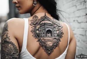punjab map tattoo design with sword tattoo idea
