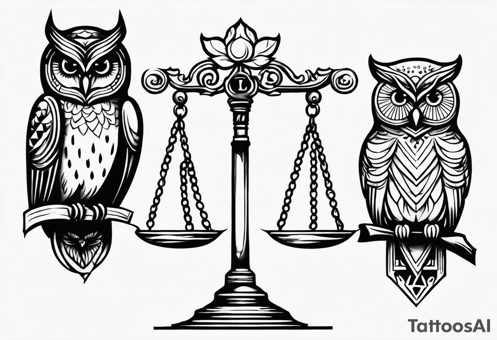 Libra, 1995, owls, growth tattoo idea