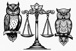 Libra, 1995, owls, growth tattoo idea