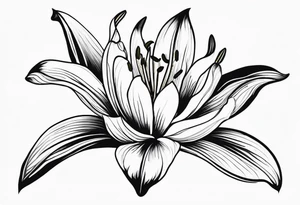 Québec's symbol lily flower tattoo idea
