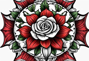 Tudor rose cygel tattoo idea