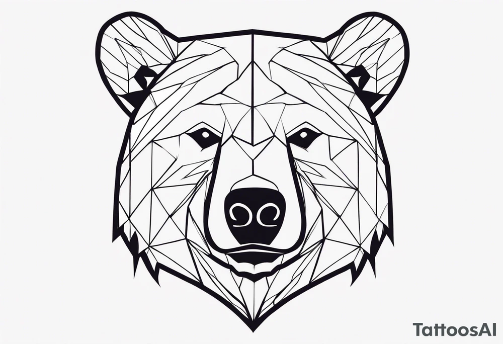 Bear face tattoo idea