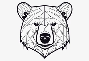 Bear face tattoo idea
