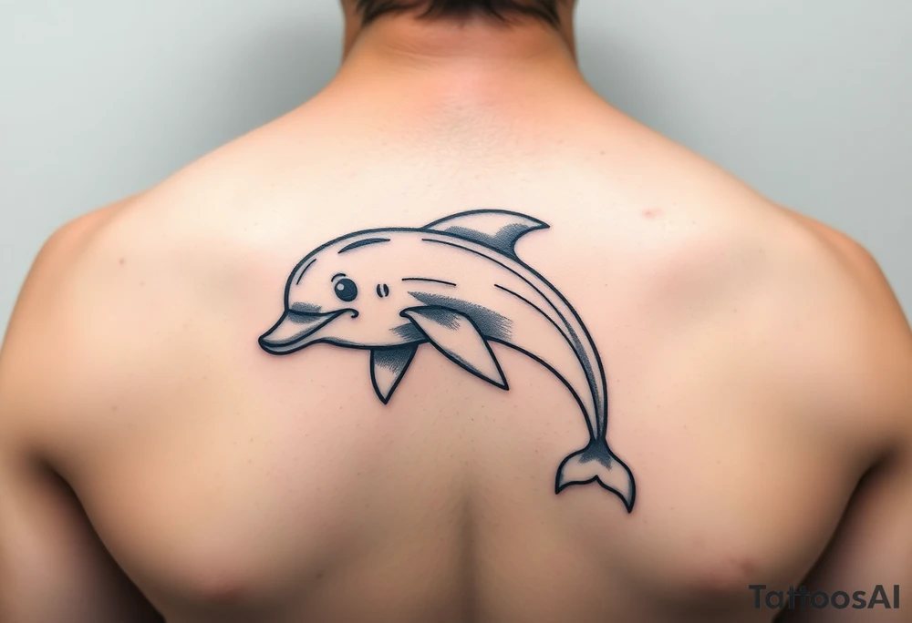 Cartoon dolphin with a hard on tattoo idea