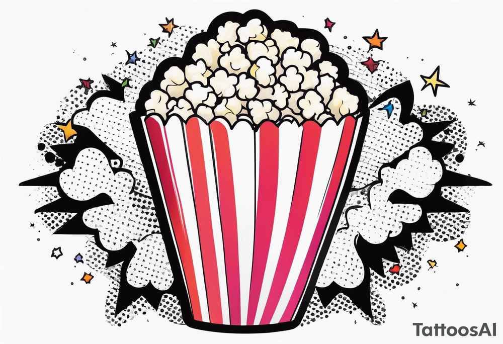 Popcorn tattoo idea
