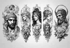 Greek mythology sleeve tattoo idea