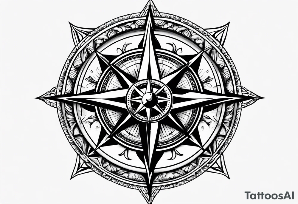 compass rose tattoo idea